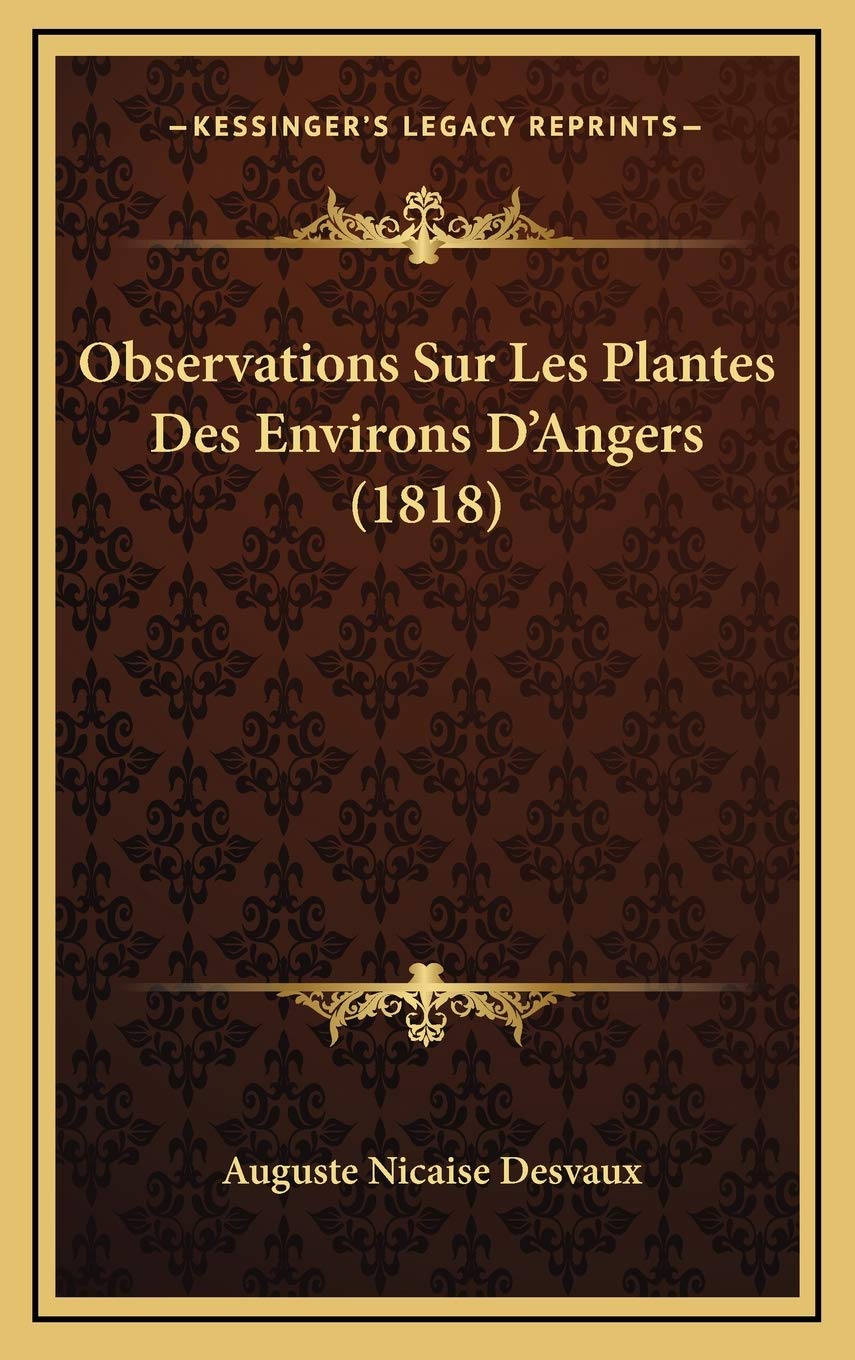Observations Sur Les Plantes Des Environs D'Angers (1818) Contemporary literature