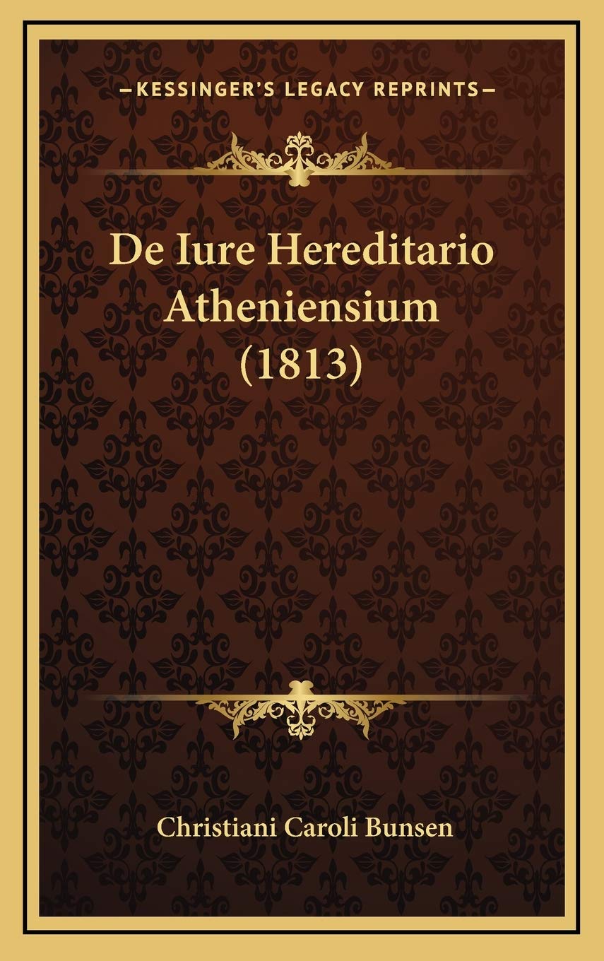 De Iure Hereditario Atheniensium (1813) Contemporary literature