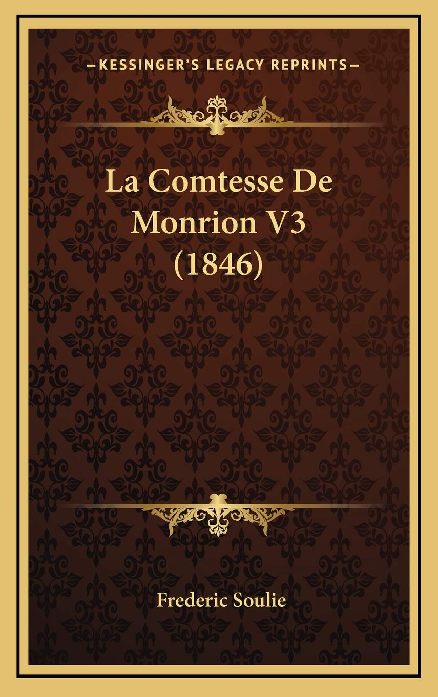 La Comtesse De Monrion V3 (1846) Contemporary literature