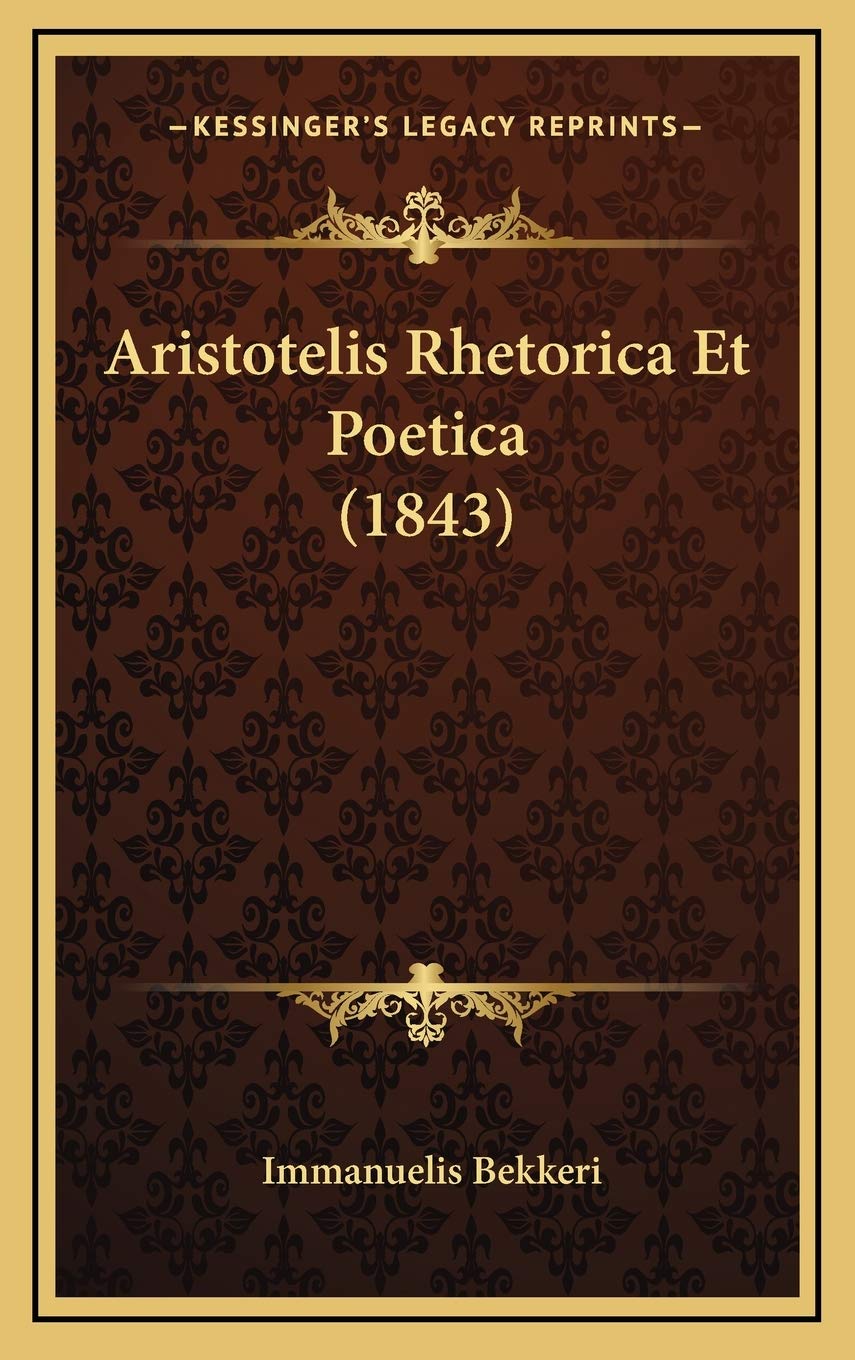 Aristotelis Rhetorica Et Poetica (1843) book