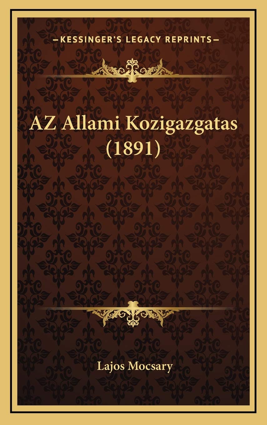 AZ Allami Kozigazgatas (1891) Contemporary literature