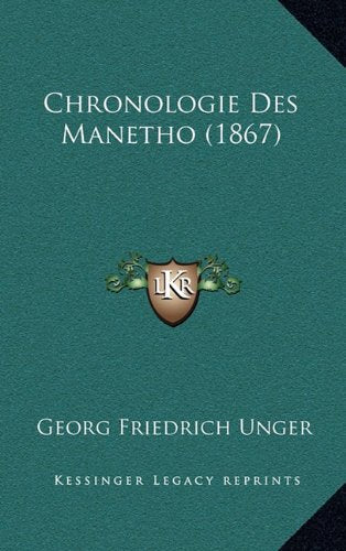 Chronologie Des Manetho (1867) Contemporary literature