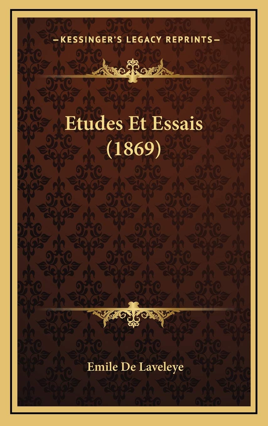 Etudes Et Essais (1869) Contemporary literature