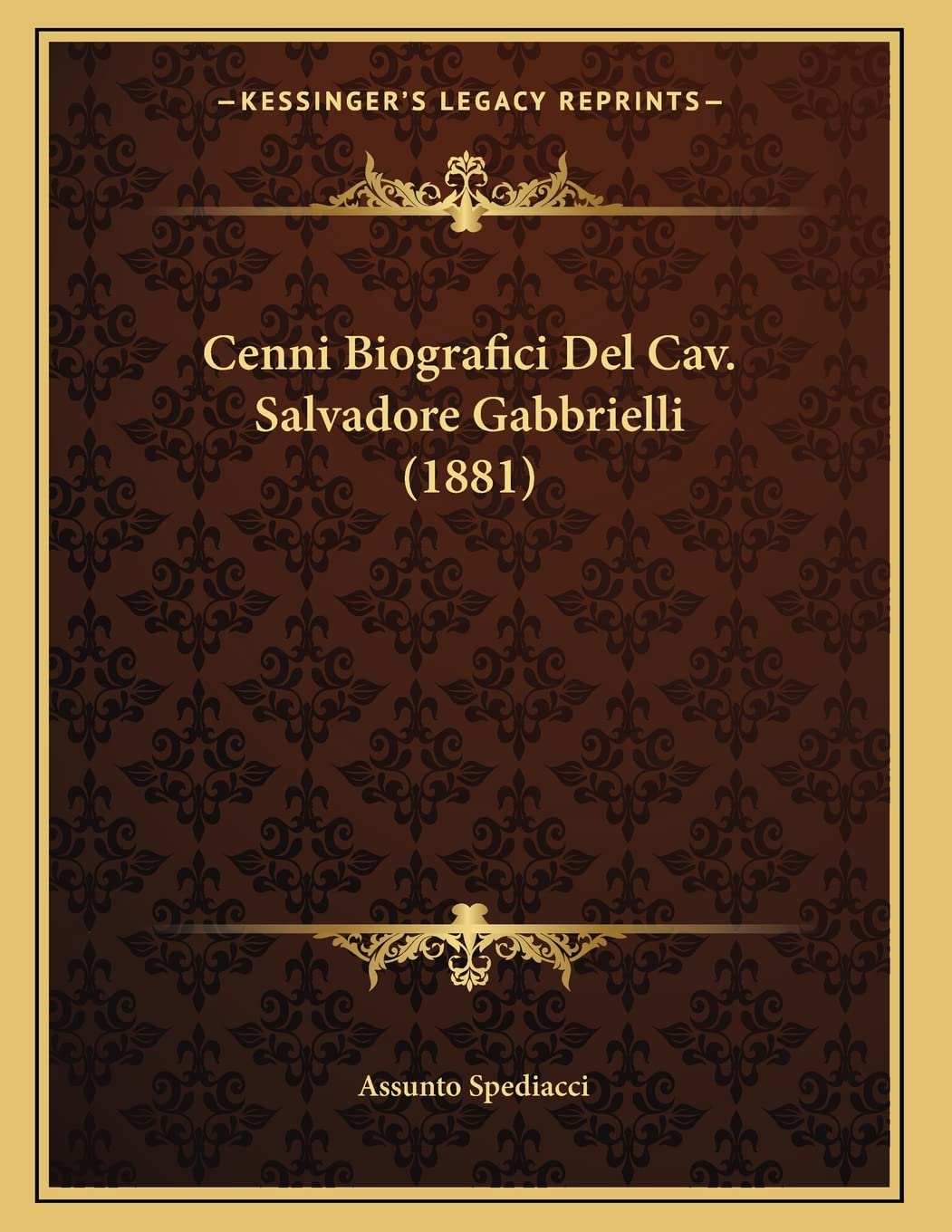 Cenni Biografici Del Cav. Salvadore Gabbrielli (1881) Contemporary literature
