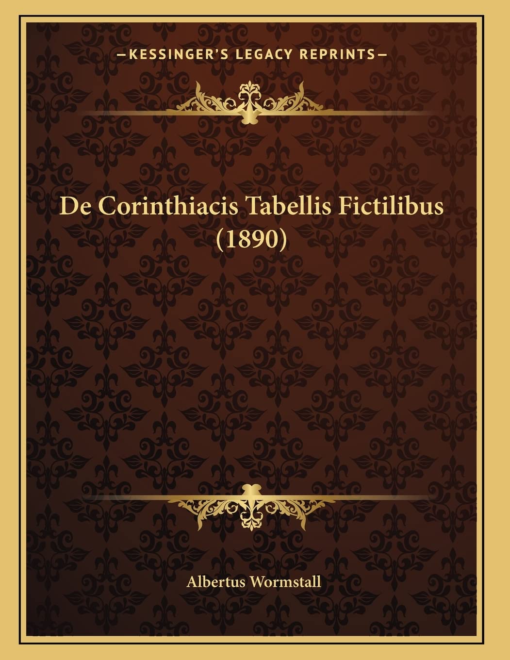 De Corinthiacis Tabellis Fictilibus (1890) Contemporary literature