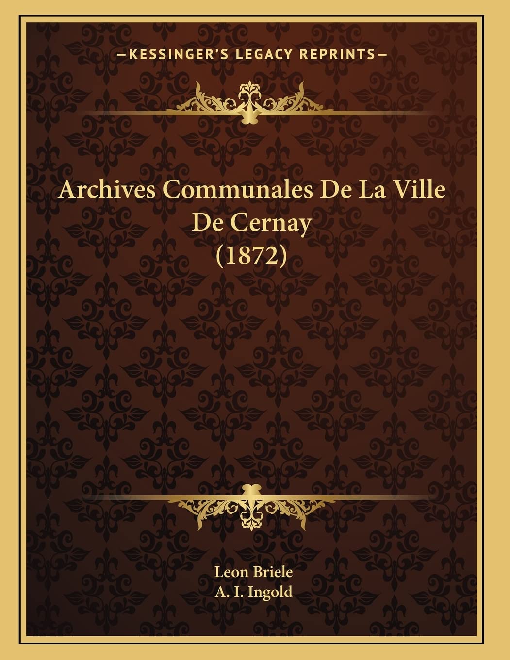 Archives Communales De La Ville De Cernay (1872) General education