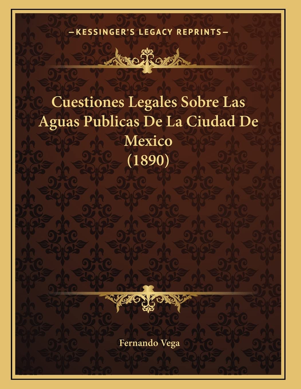 Cuestiones Legales Sobre Las Aguas Publicas De La Ciudad De Mexico (1890) Contemporary literature