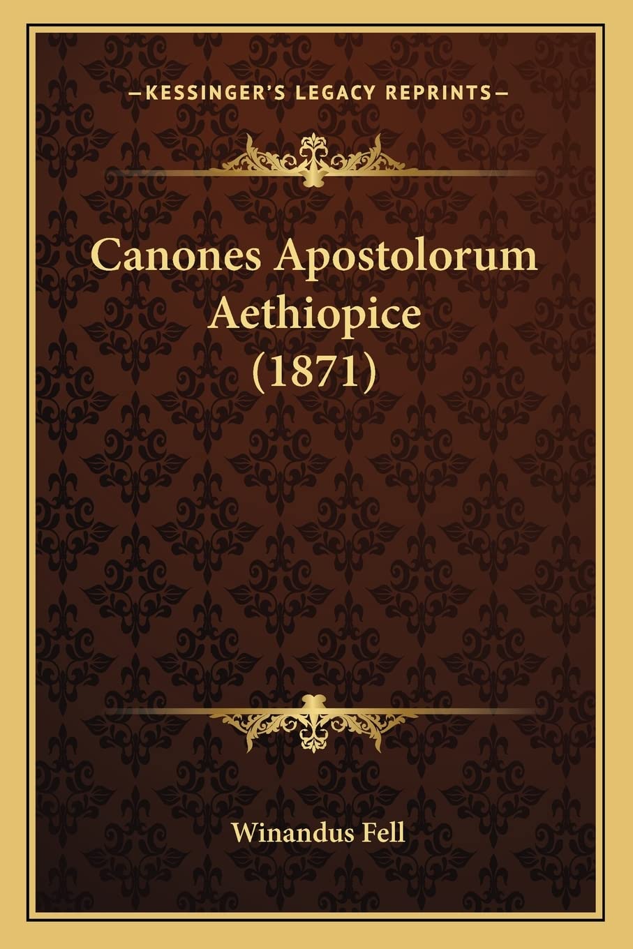 Canones Apostolorum Aethiopice (1871) Contemporary literature