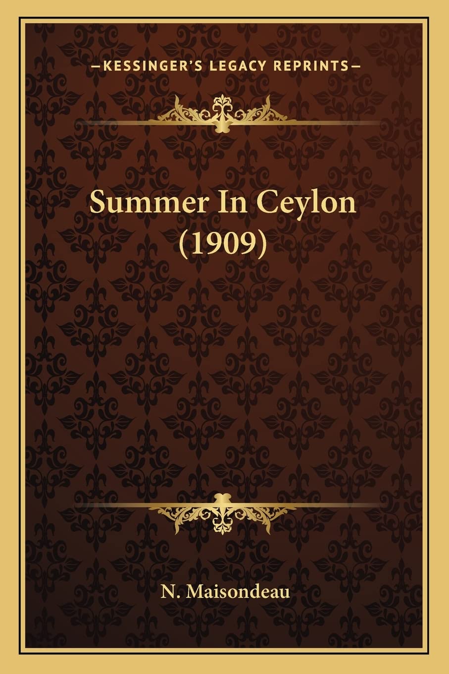 Summer In Ceylon (1909) Contemporary literature