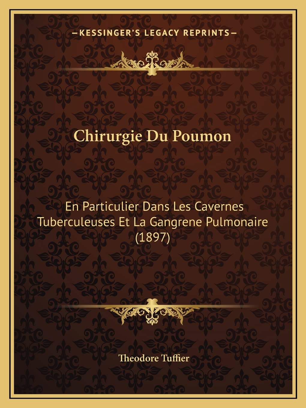 Chirurgie Du Poumon: En Particulier Dans Les Cavernes Tuberculeuses Et La Gangrene Pulmonaire (1897) book