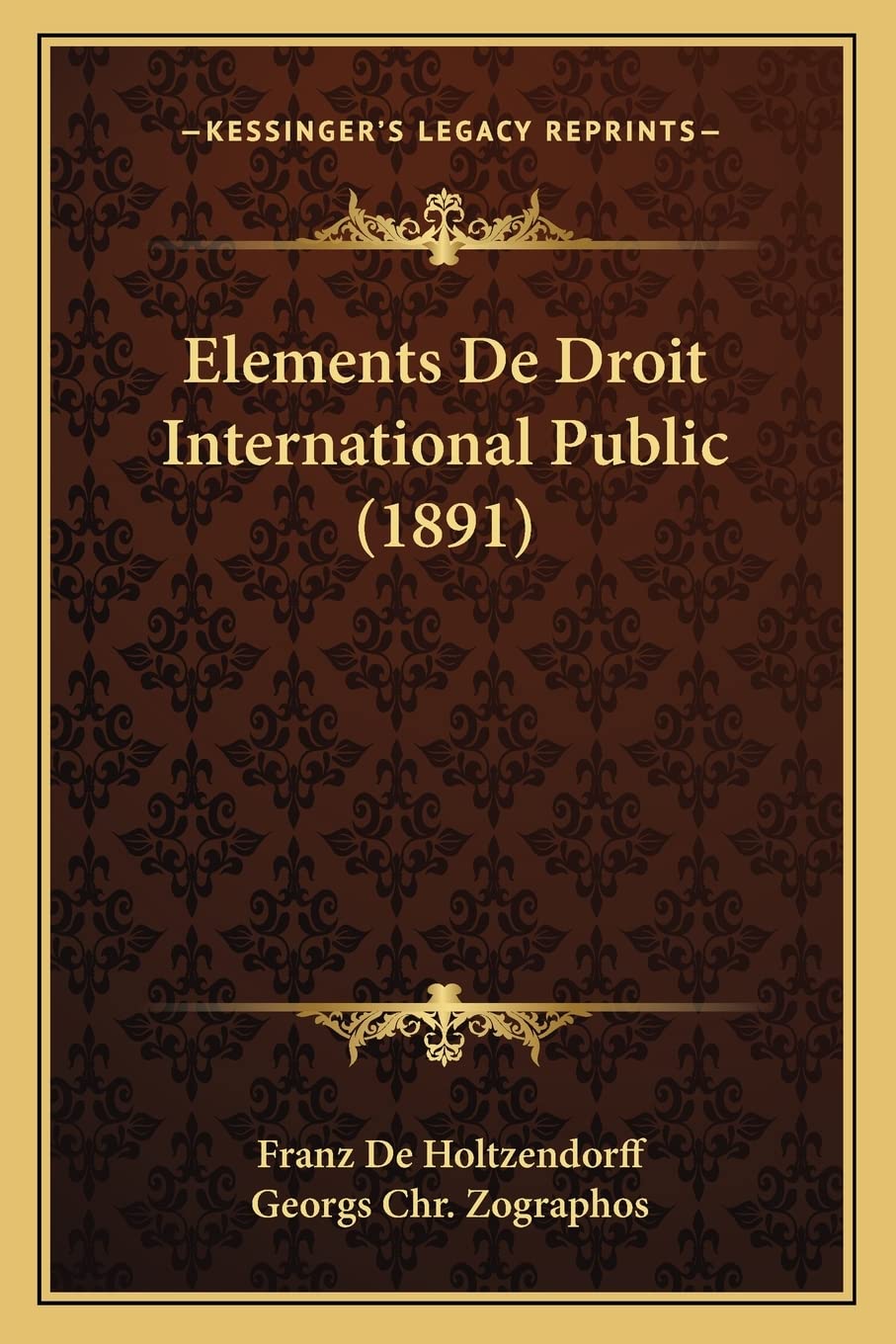 Elements De Droit International Public (1891) book