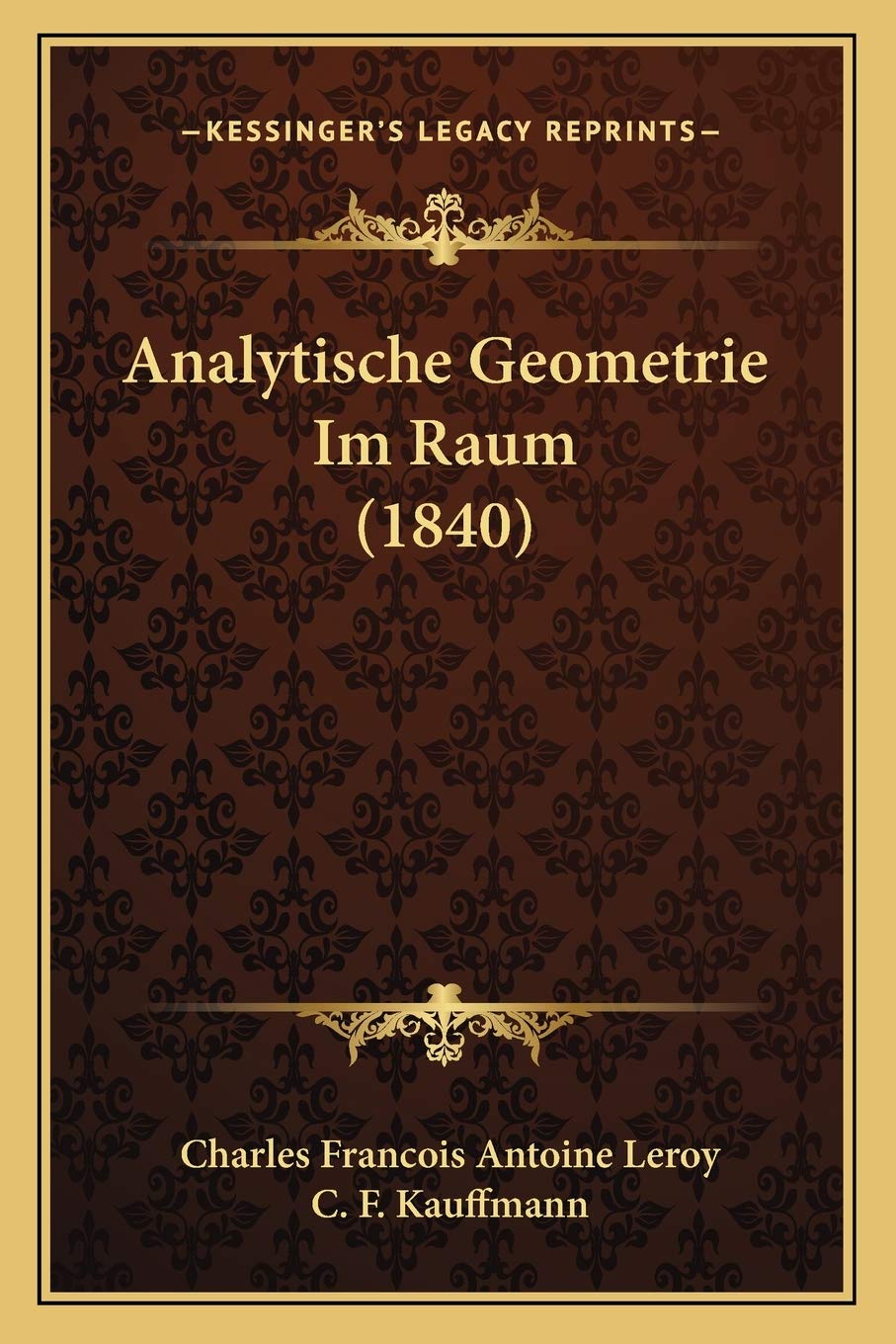 Analytische Geometrie Im Raum (1840) International