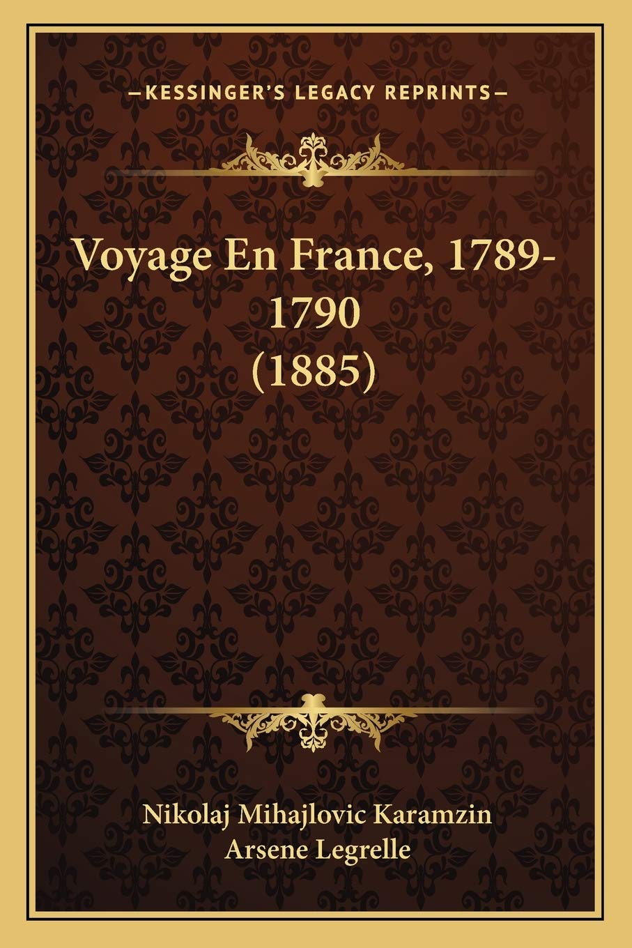 Voyage En France, 1789-1790 (1885) book