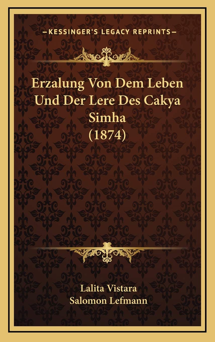 Erzalung Von Dem Leben Und Der Lere Des Cakya Simha (1874) Contemporary literature
