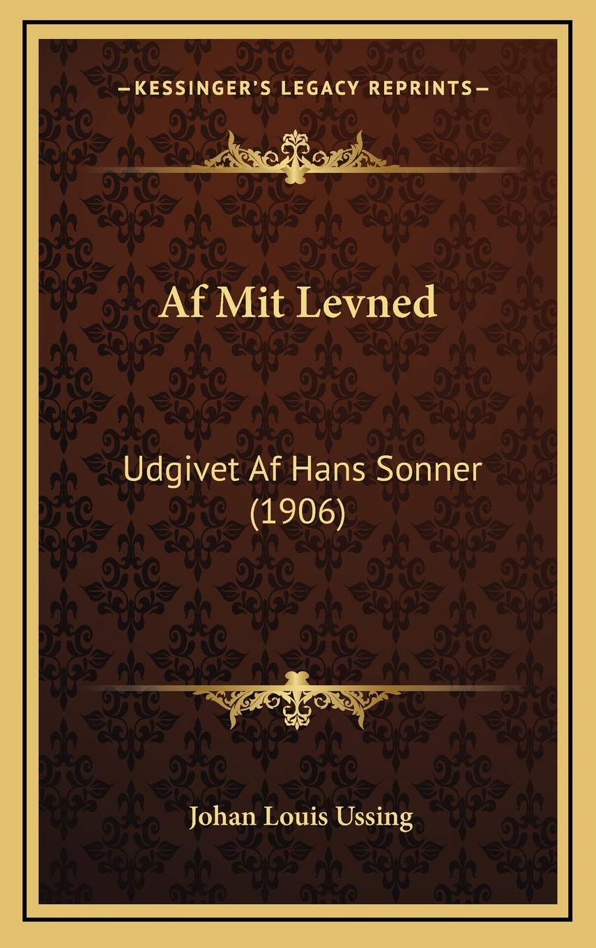 Af Mit Levned: Udgivet Af Hans Sonner (1906) Contemporary literature
