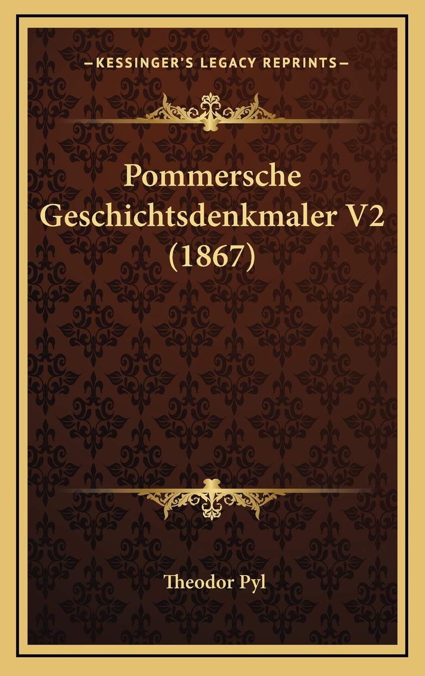Pommersche Geschichtsdenkmaler V2 (1867) Contemporary literature