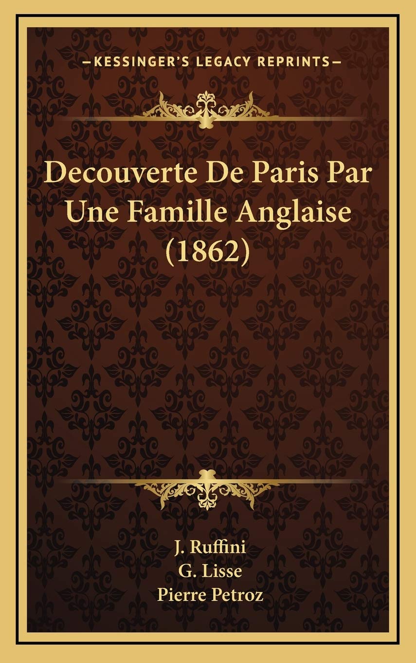 Decouverte De Paris Par Une Famille Anglaise (1862) Contemporary literature