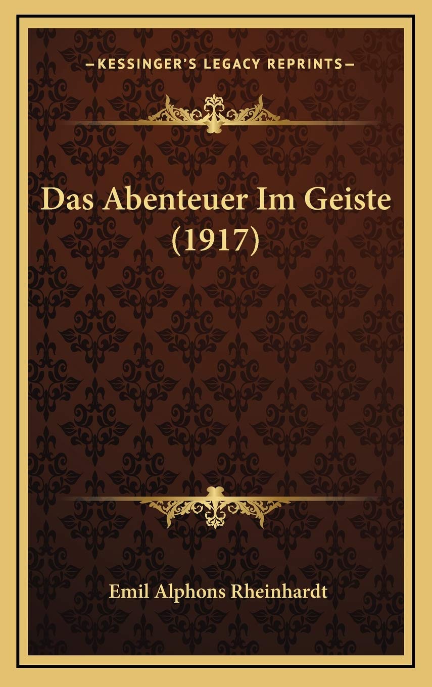 Das Abenteuer Im Geiste (1917) Contemporary literature