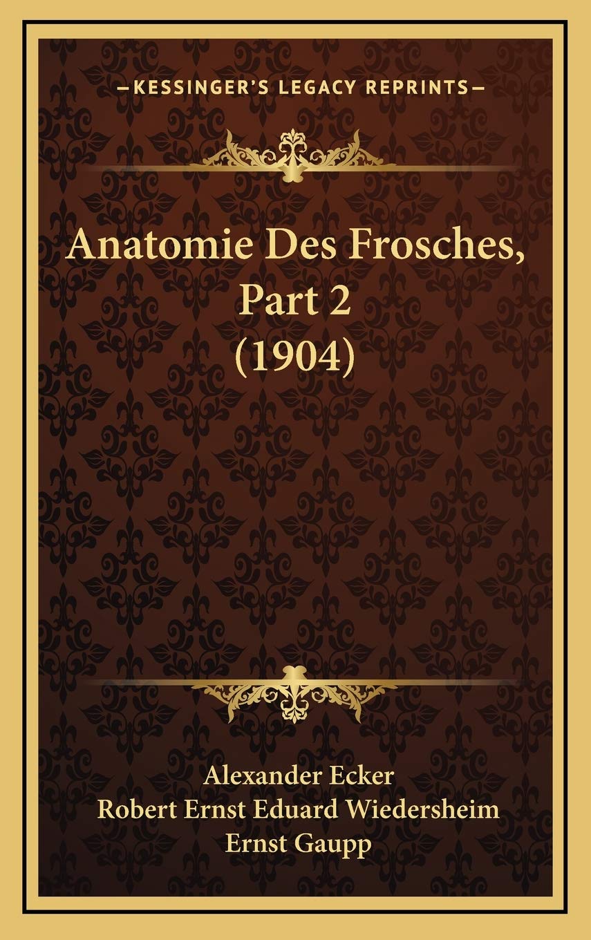 Product Image: Anatomie Des Frosches, Part 2 (1904)
