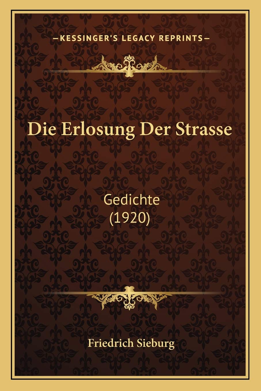 Die Erlosung Der Strasse: Gedichte (1920) International