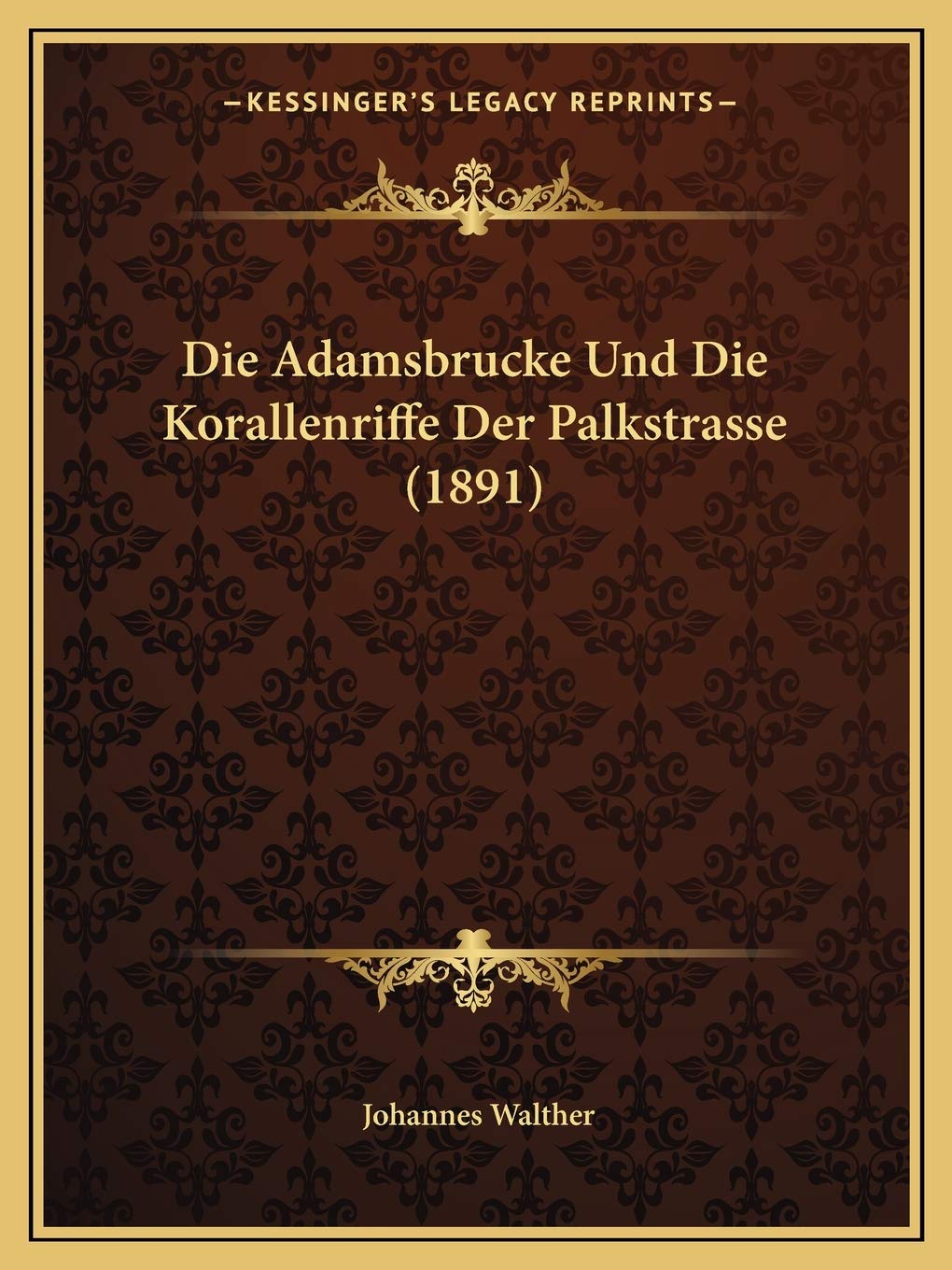 Die Adamsbrucke Und Die Korallenriffe Der Palkstrasse (1891) International