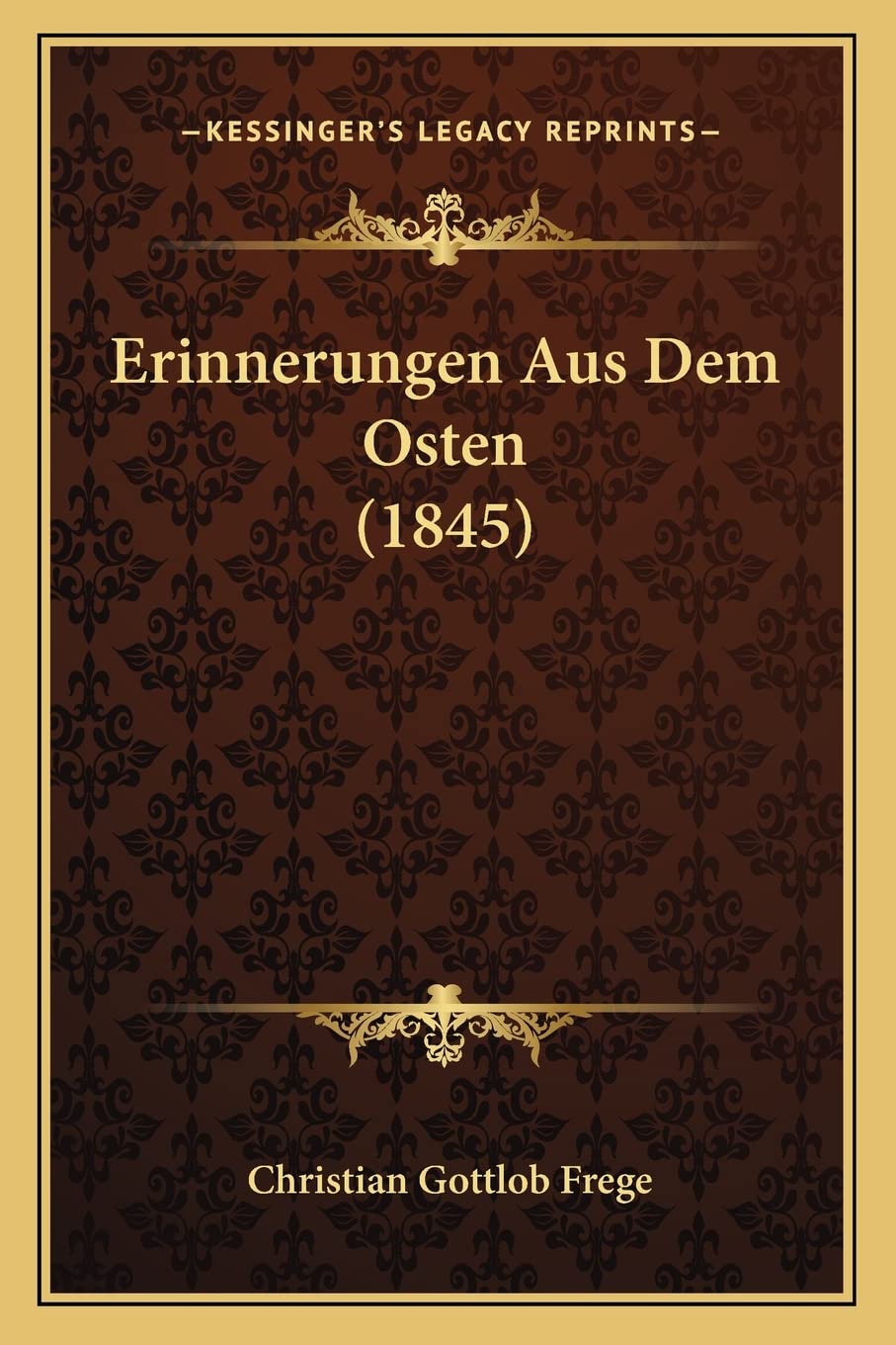 Erinnerungen Aus Dem Osten (1845) Philosophy