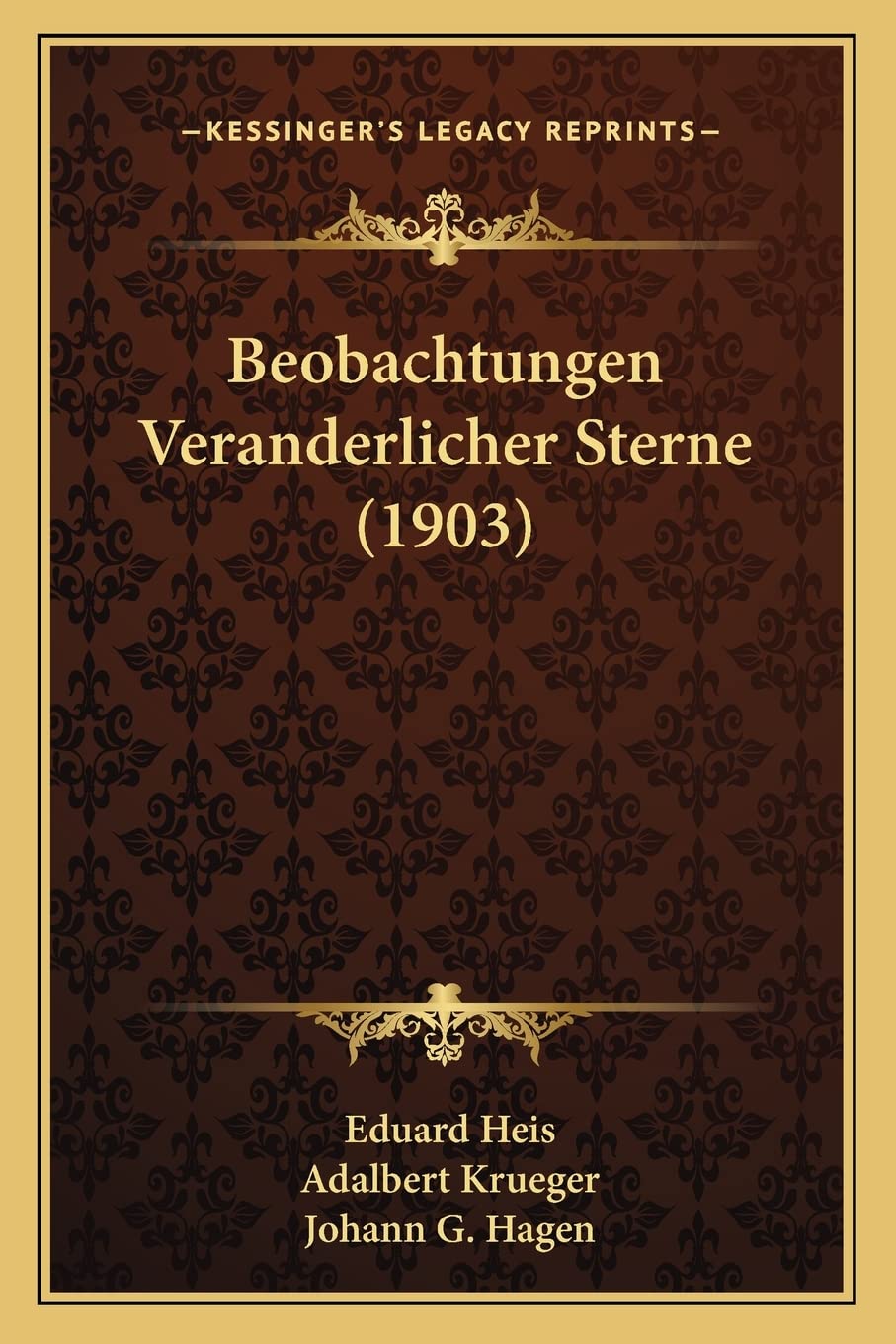 Beobachtungen Veranderlicher Sterne (1903) International