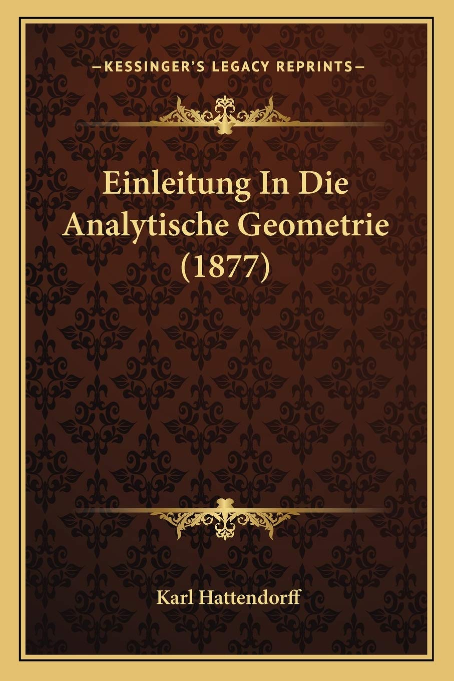 Einleitung In Die Analytische Geometrie (1877) International
