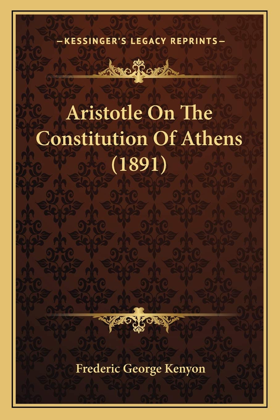 Aristotle On The Constitution Of Athens (1891) Law