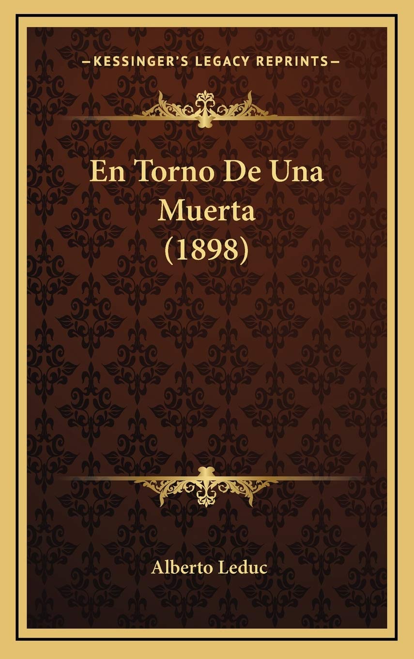En Torno De Una Muerta (1898) Contemporary literature