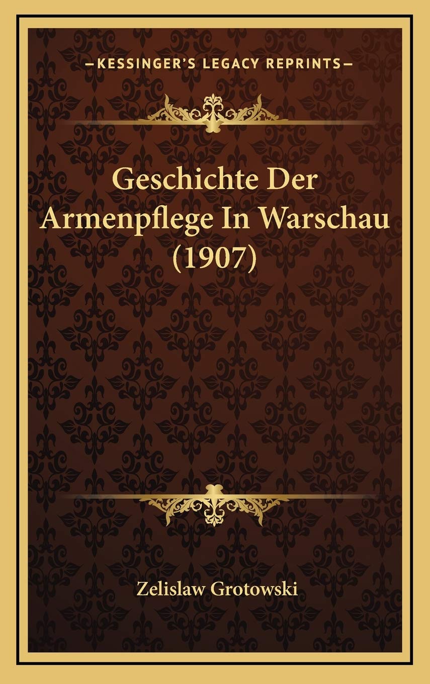 Geschichte Der Armenpflege In Warschau (1907) Contemporary literature