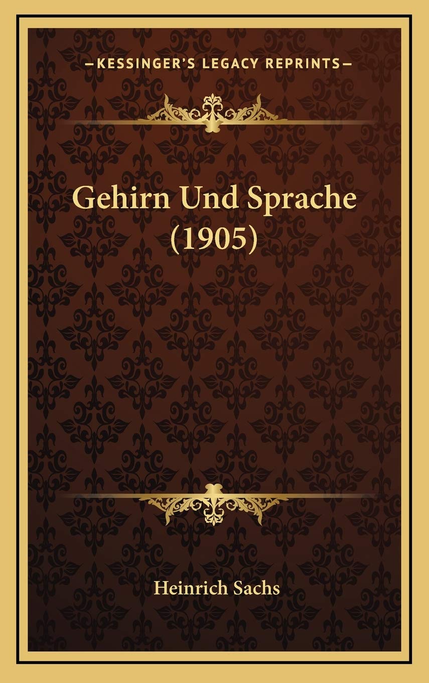 Gehirn Und Sprache (1905) Contemporary literature