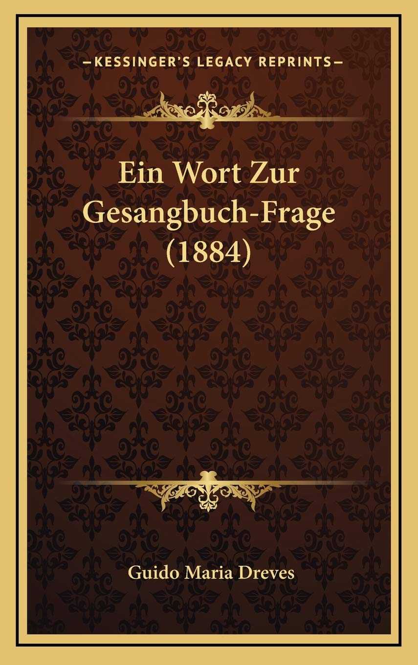 Ein Wort Zur Gesangbuch-Frage (1884) Contemporary literature