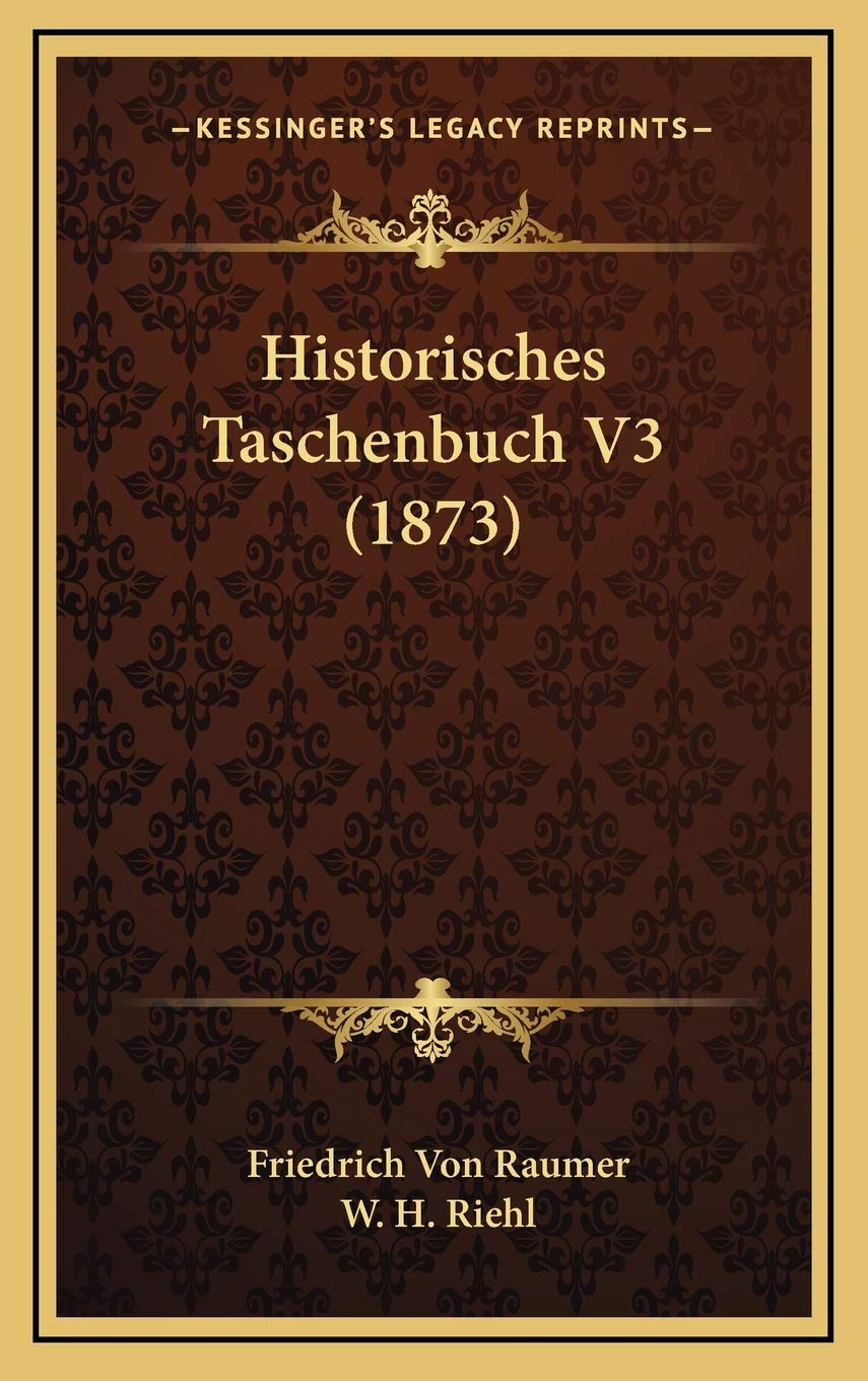 Historisches Taschenbuch V3 (1873) Contemporary literature