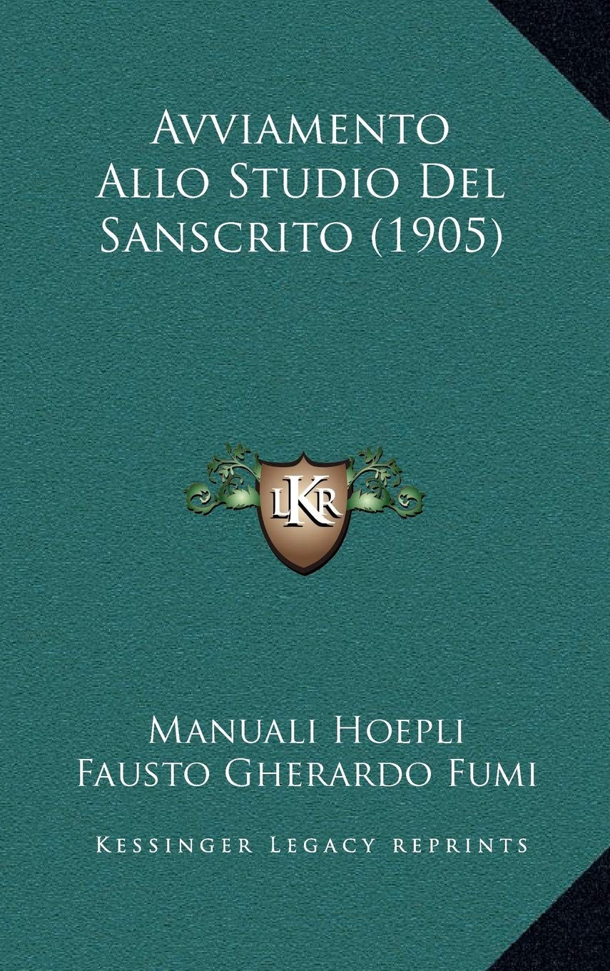Avviamento Allo Studio Del Sanscrito (1905) Contemporary literature