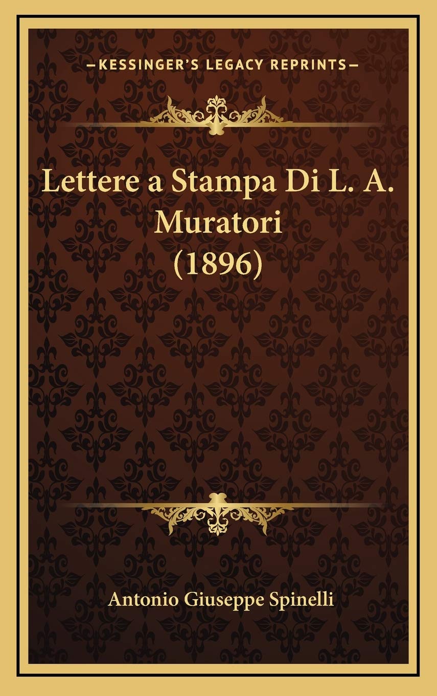 Lettere a Stampa Di L. A. Muratori (1896) Contemporary literature
