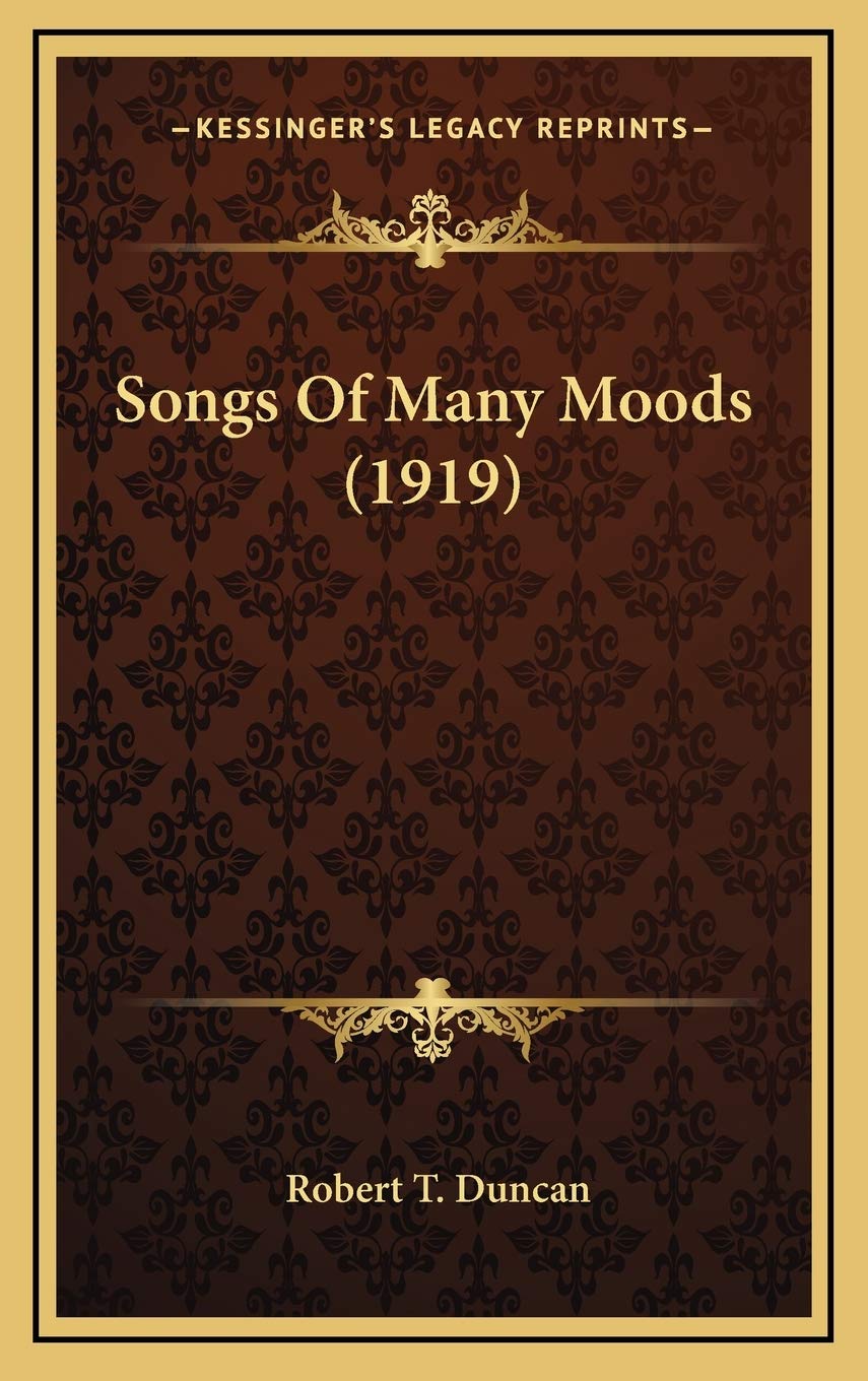 Songs Of Many Moods (1919) Poetry