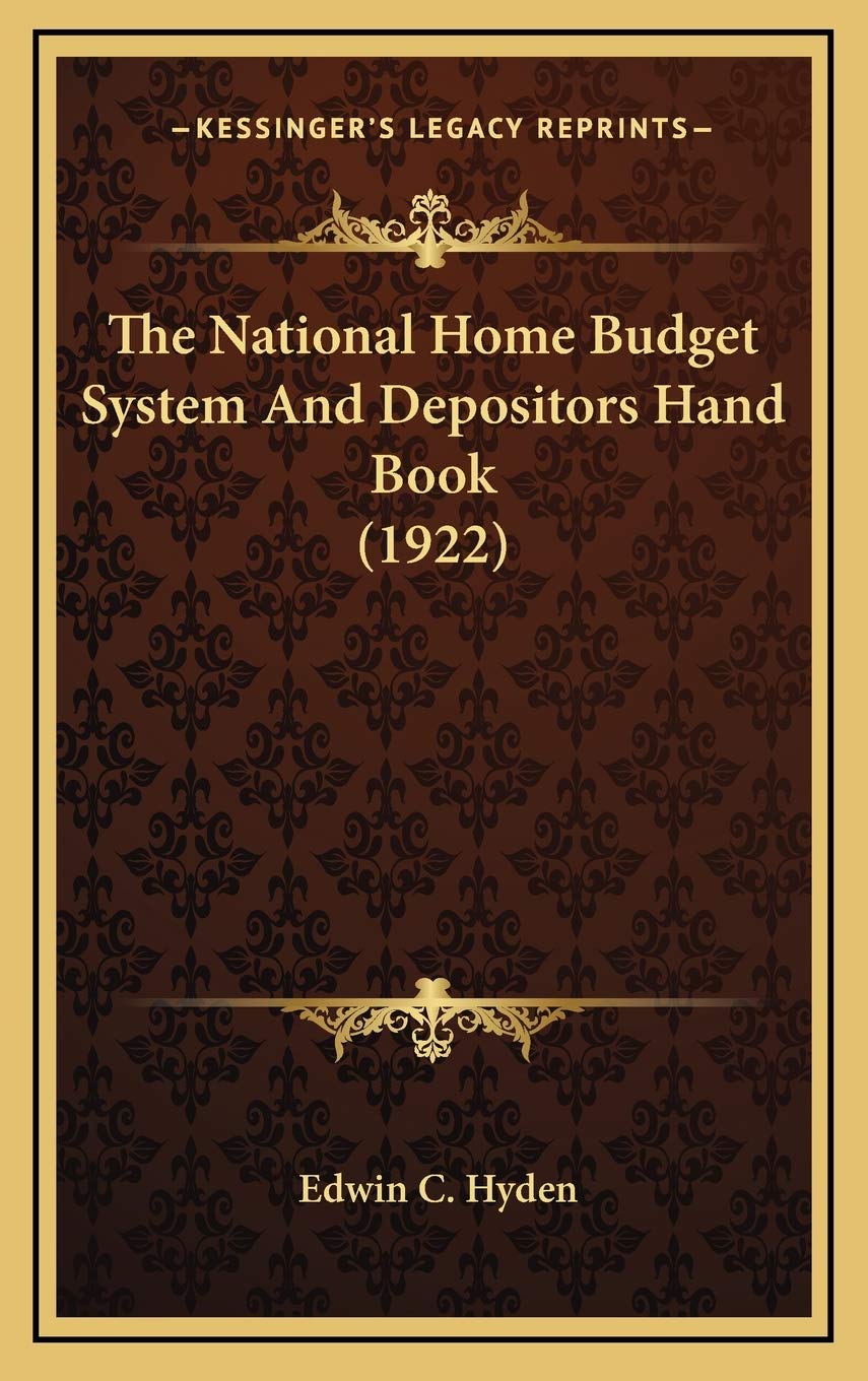 The National Home Budget System And Depositors Hand Book (1922) Contemporary literature