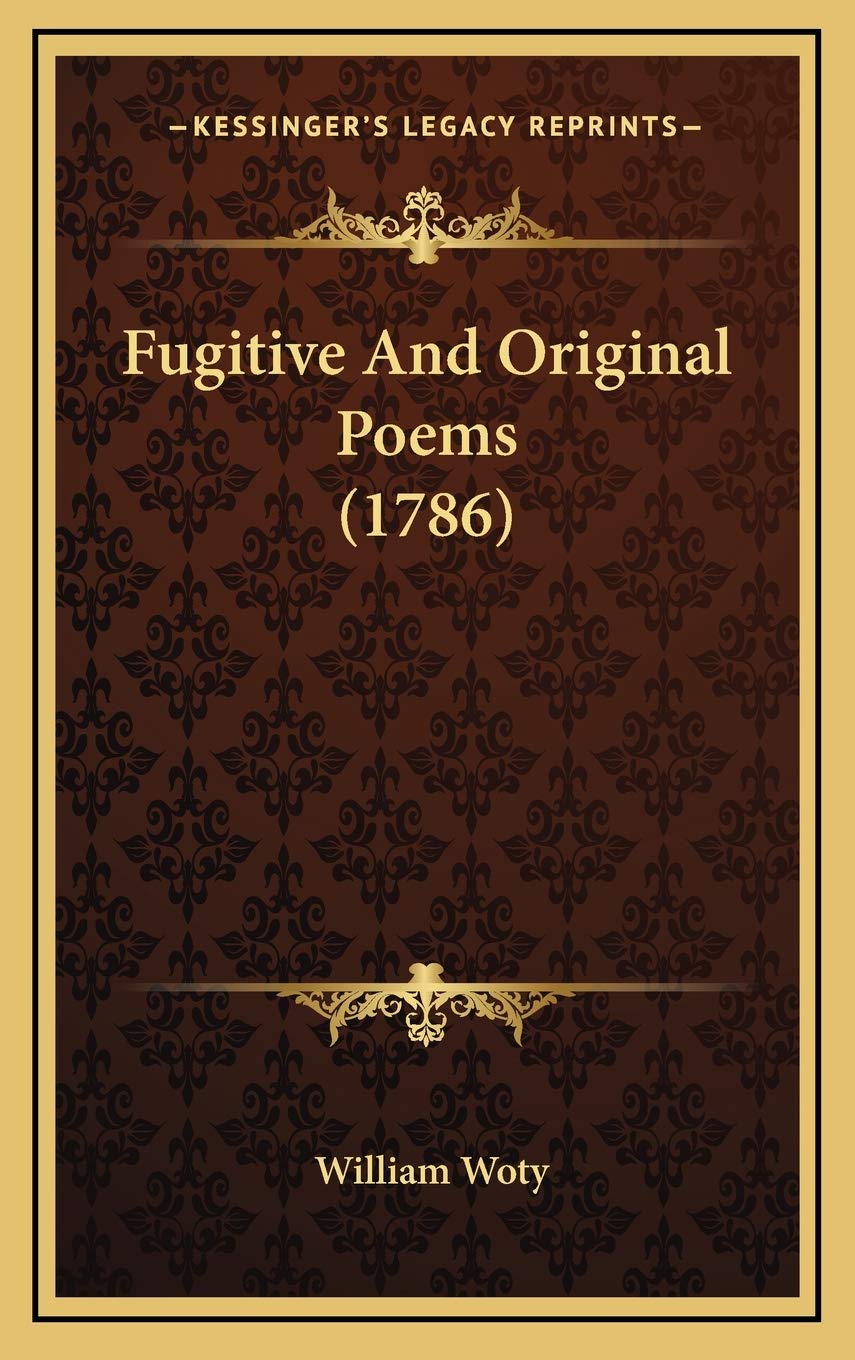 Fugitive And Original Poems (1786) Poetry