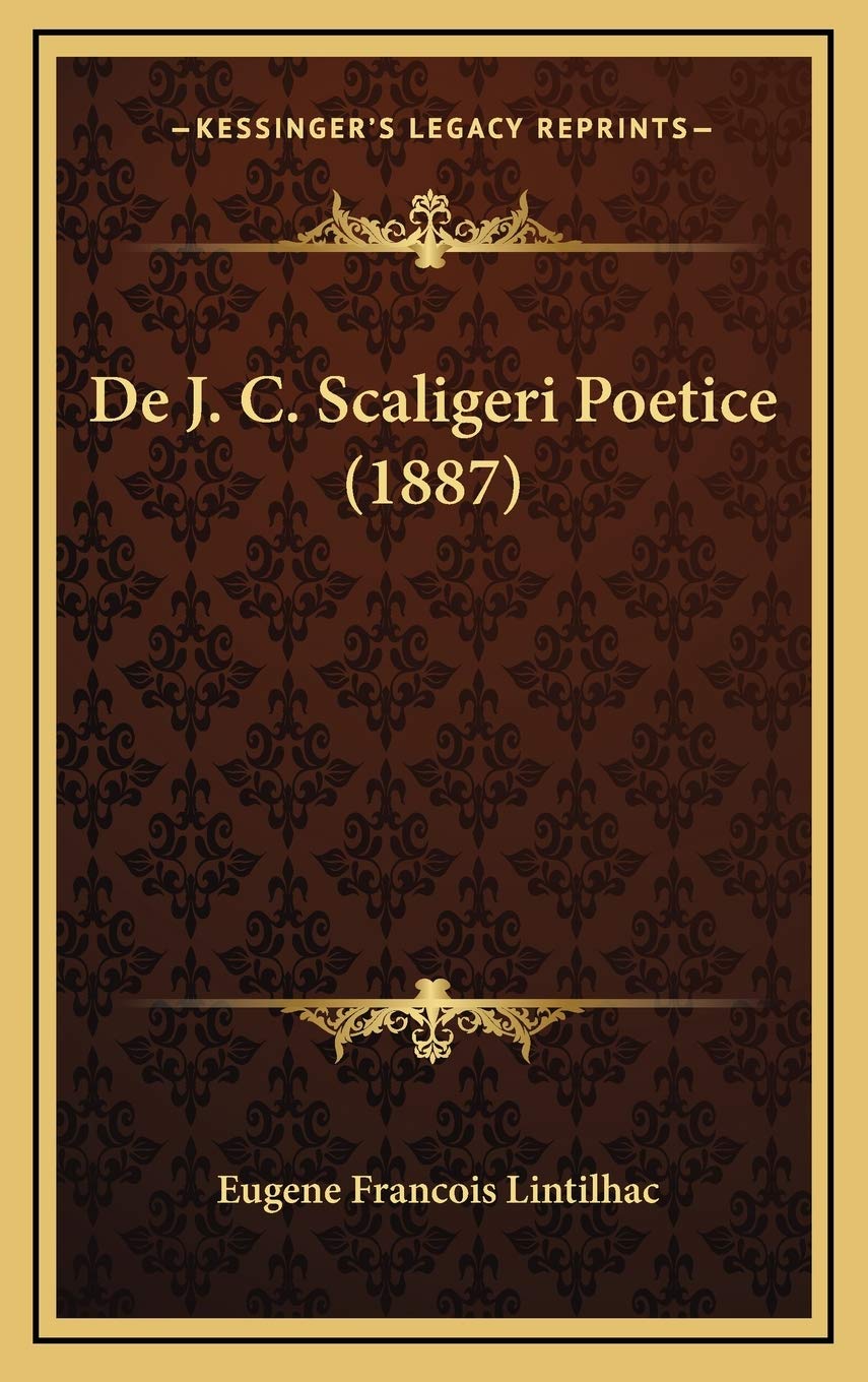 De J. C. Scaligeri Poetice (1887) Contemporary literature