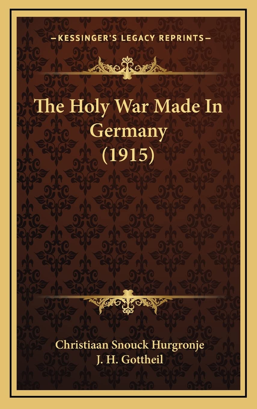 The Holy War Made In Germany (1915) Contemporary literature
