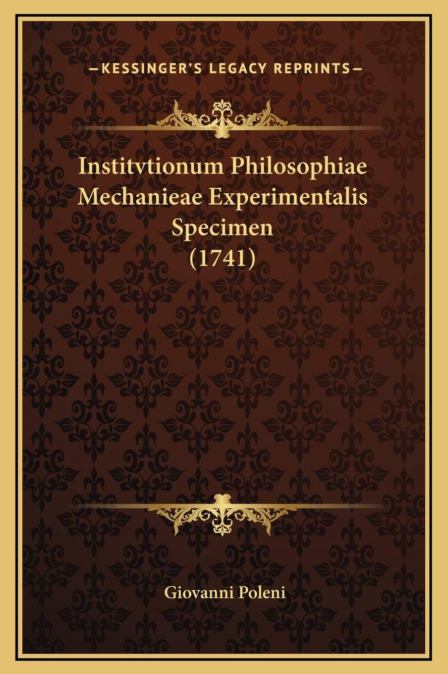 Institvtionum Philosophiae Mechanieae Experimentalis Specimen (1741) Contemporary literature