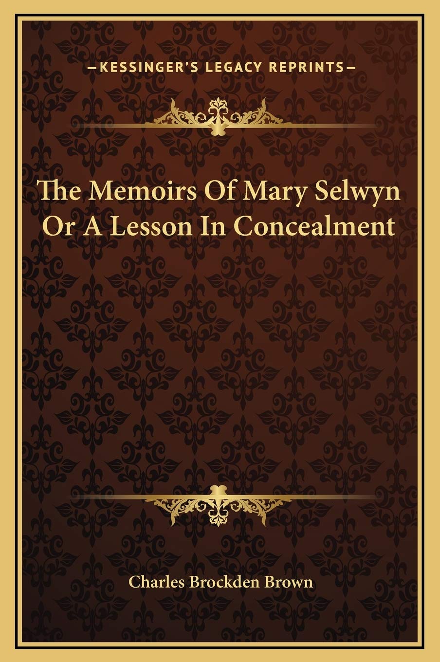 The Memoirs Of Mary Selwyn Or A Lesson In Concealment Contemporary literature
