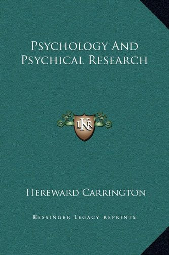 Psychology and Psychical Research Philosophy