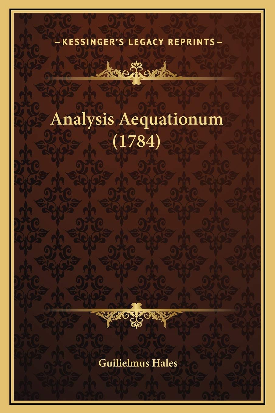 Analysis Aequationum (1784) Contemporary literature