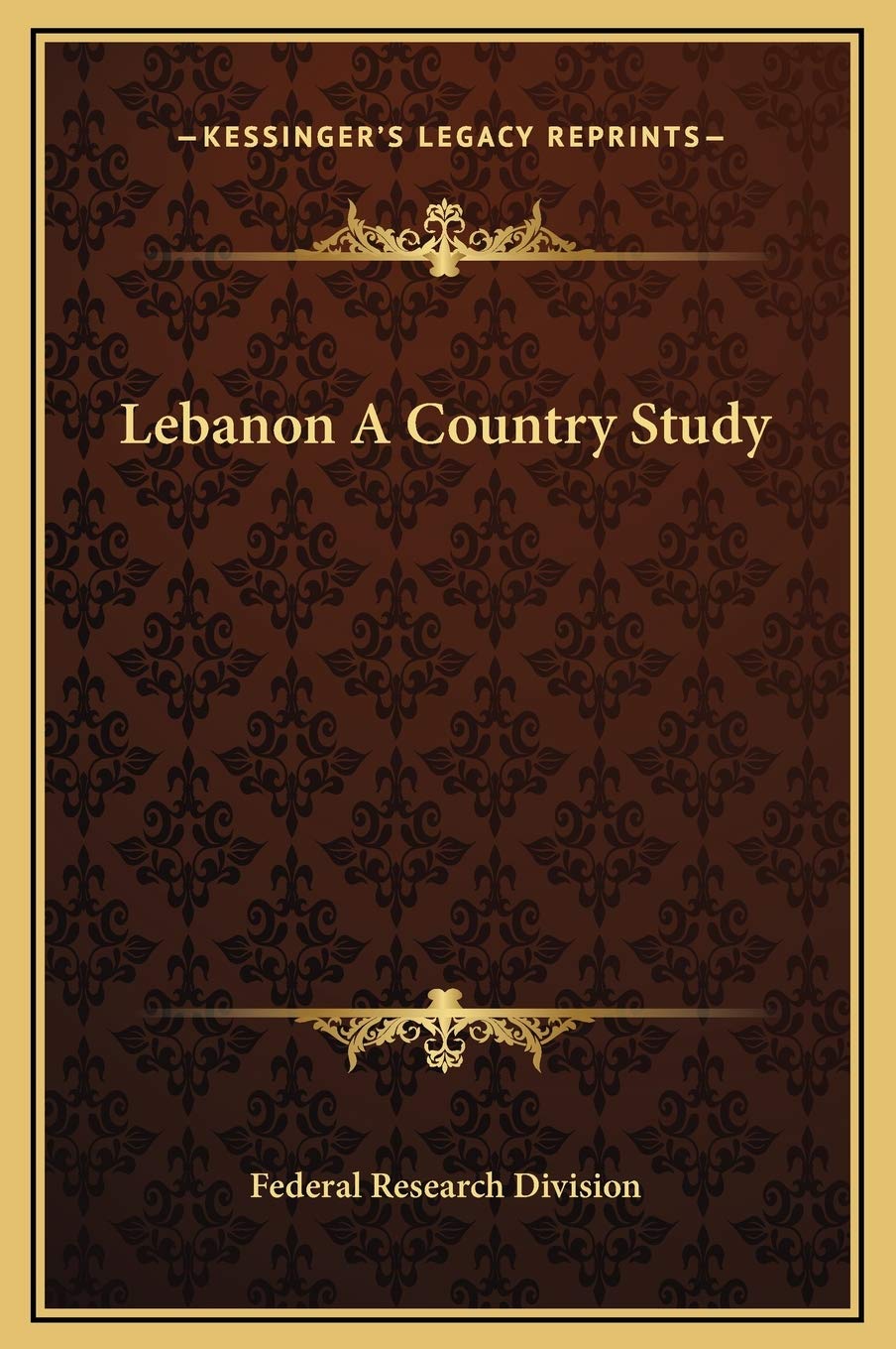 Lebanon A Country Study Social Sciences
