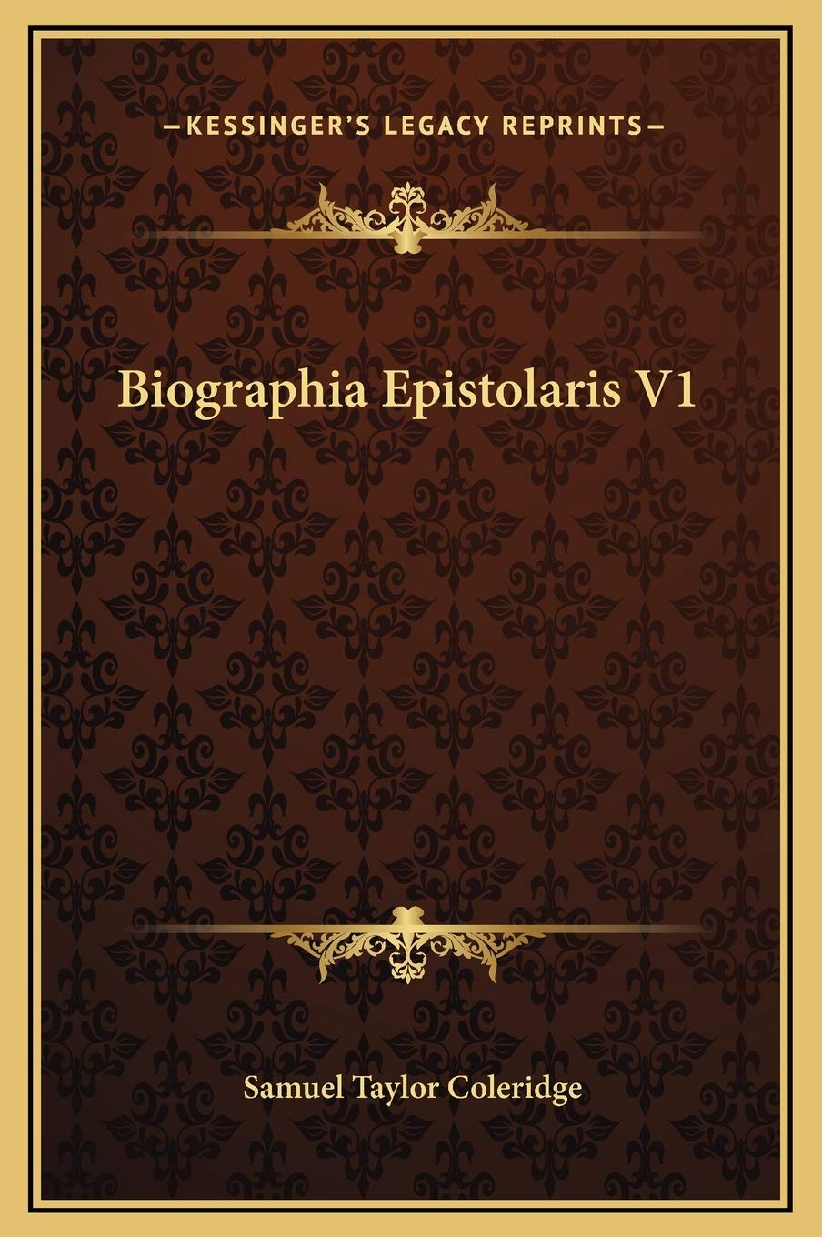 Biographia Epistolaris V1 Contemporary literature