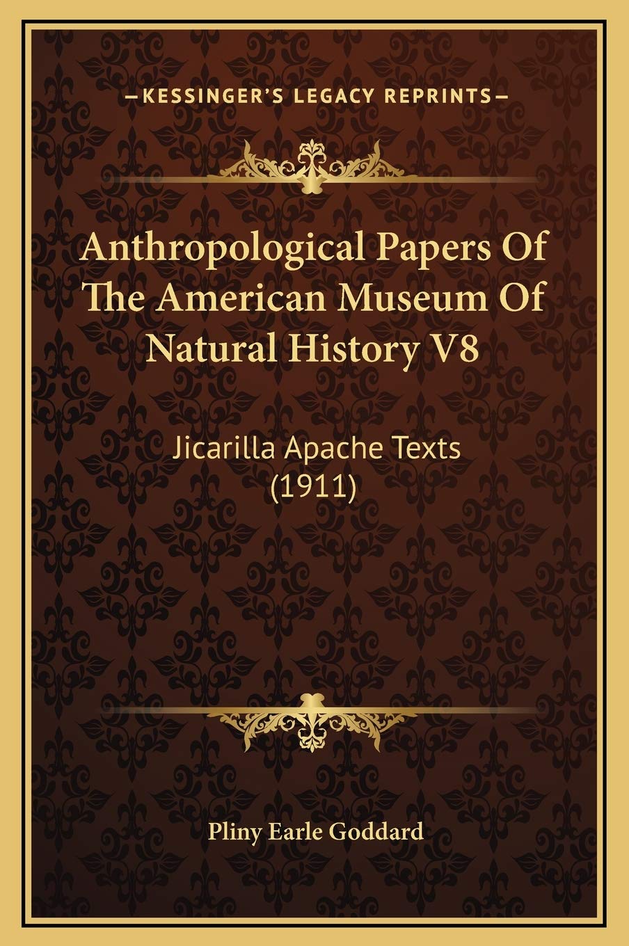 Anthropological Papers Of The American Museum Of Natural History V8: Jicarilla Apache Texts (1911) Philosophy
