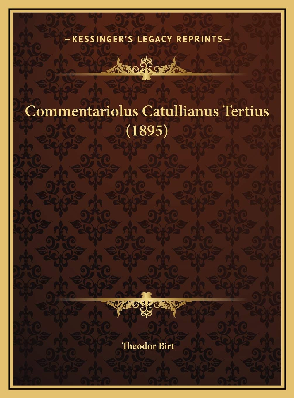 Commentariolus Catullianus Tertius (1895) Contemporary literature
