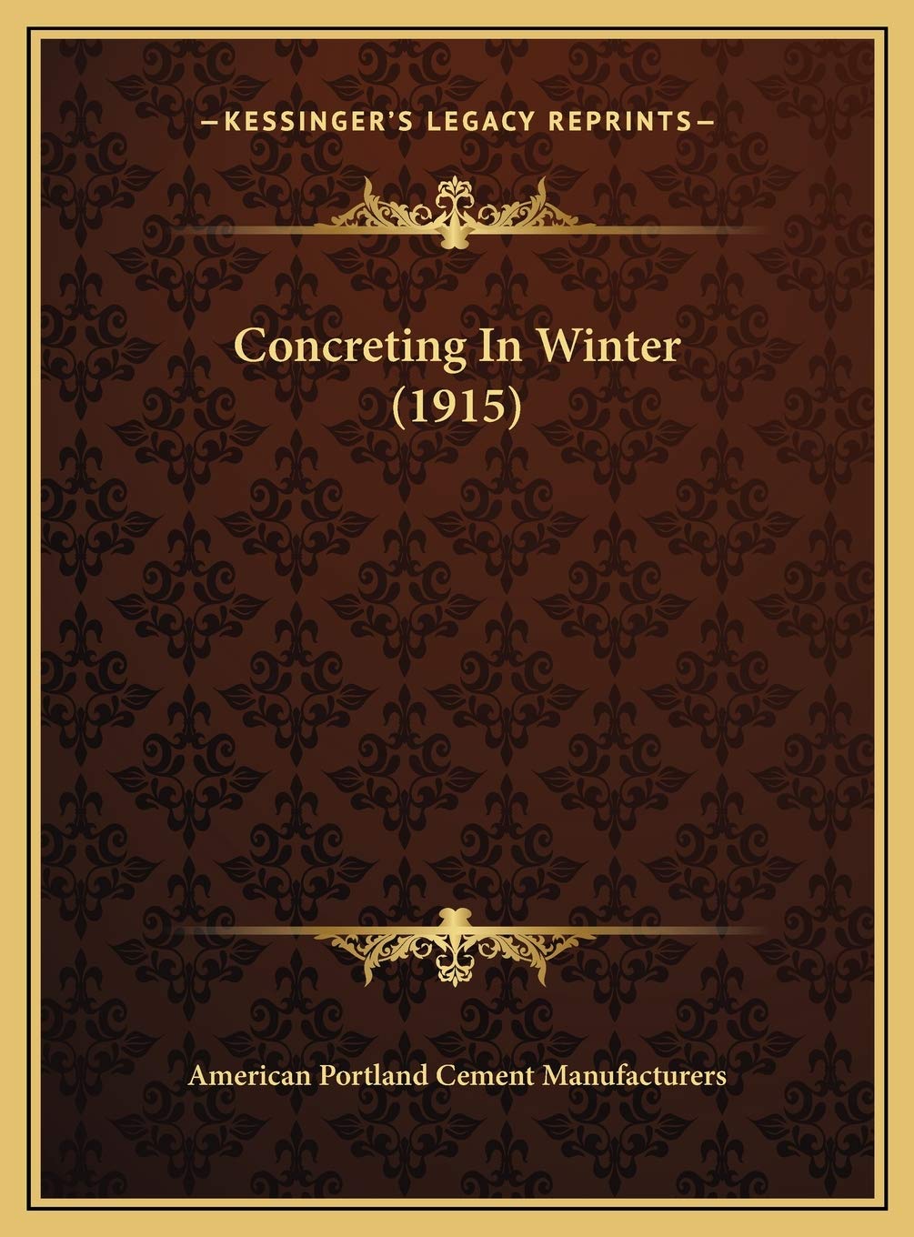 Concreting In Winter (1915) Essays & Short Stories